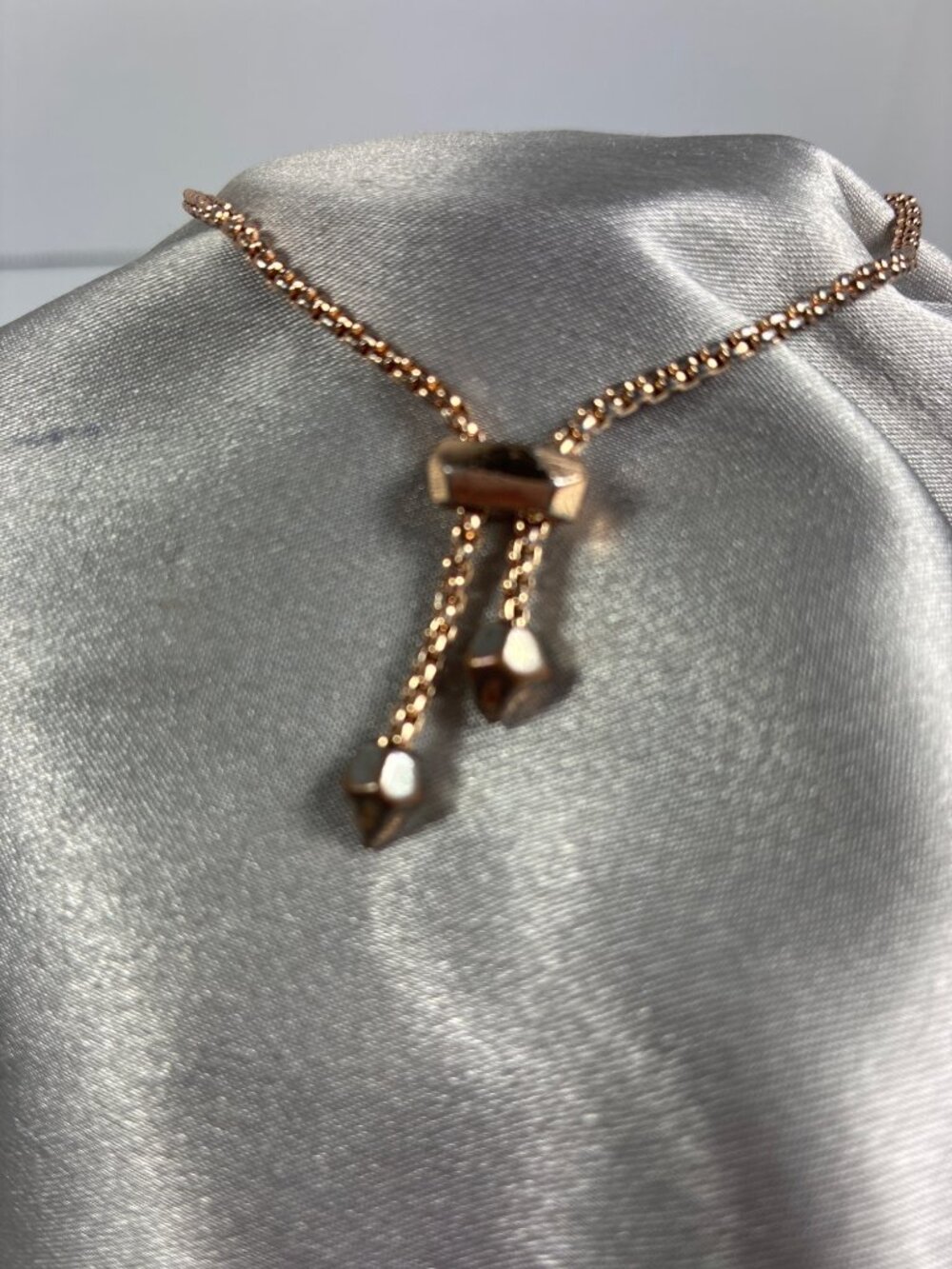Kendra Scott Gold Pavé Bar Slider Bracelet Adjustable Crystal Chain - Picture 3 of 6